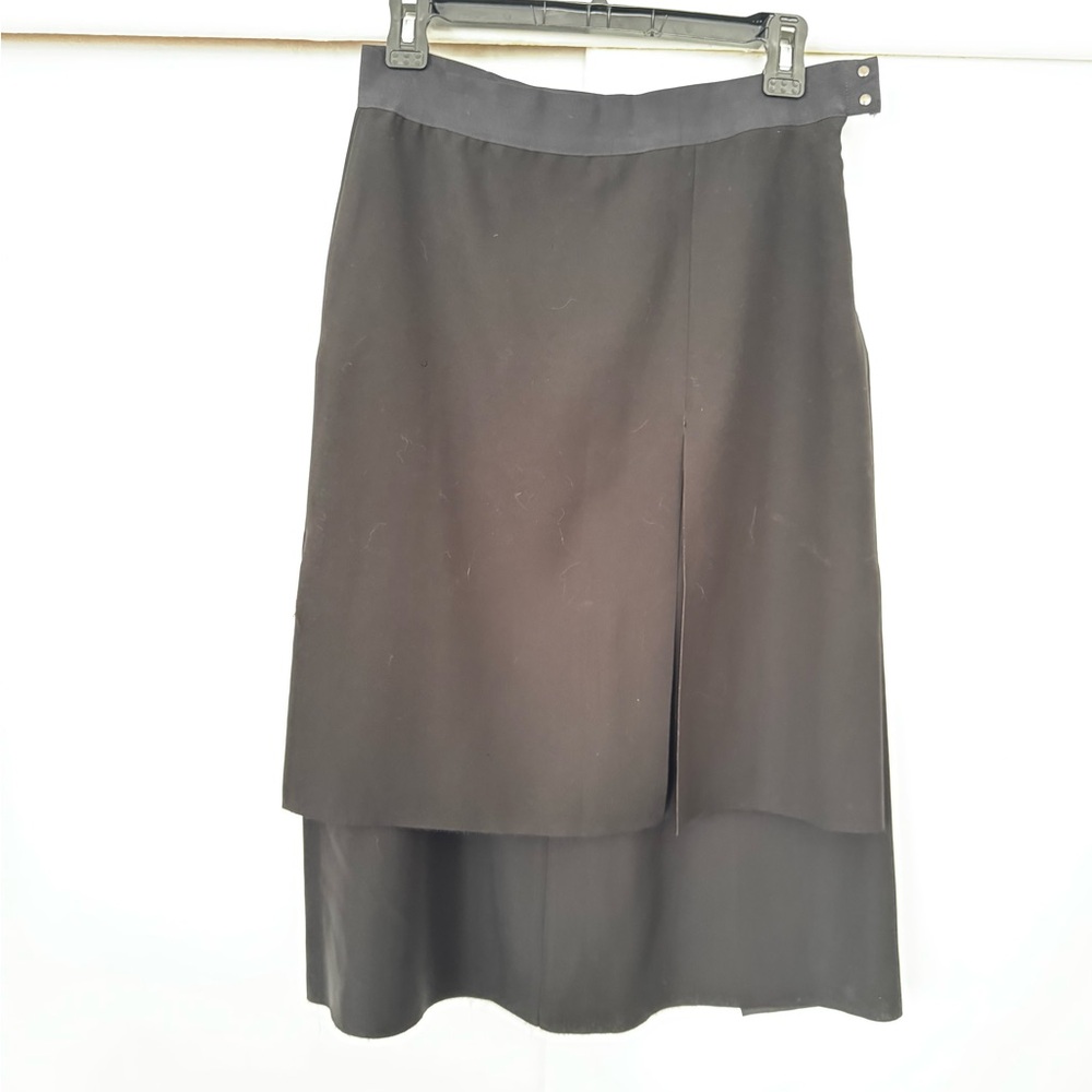 COS black A-Line Midi Skirt Asymmetrical High-Low